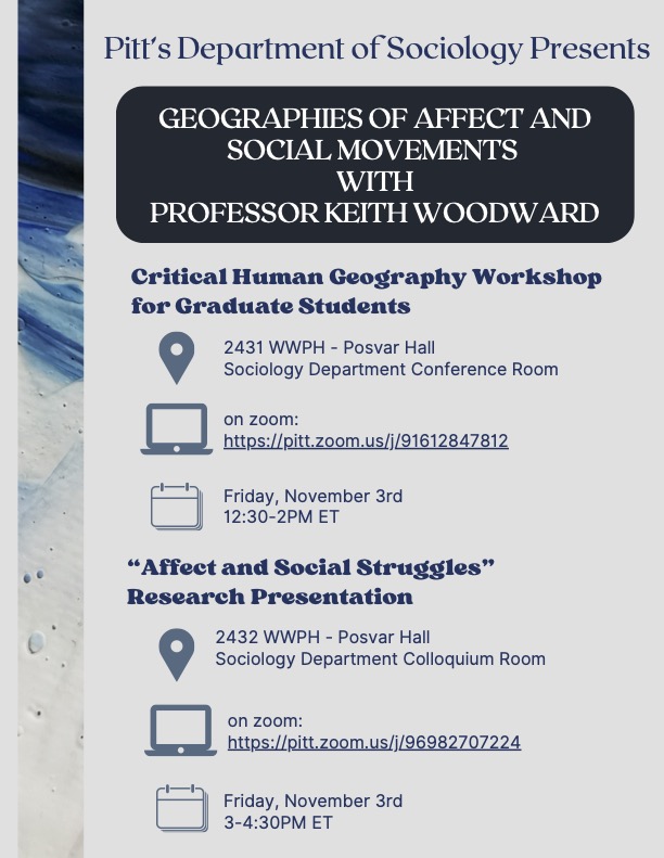 Poster for Department of Sociology workshop